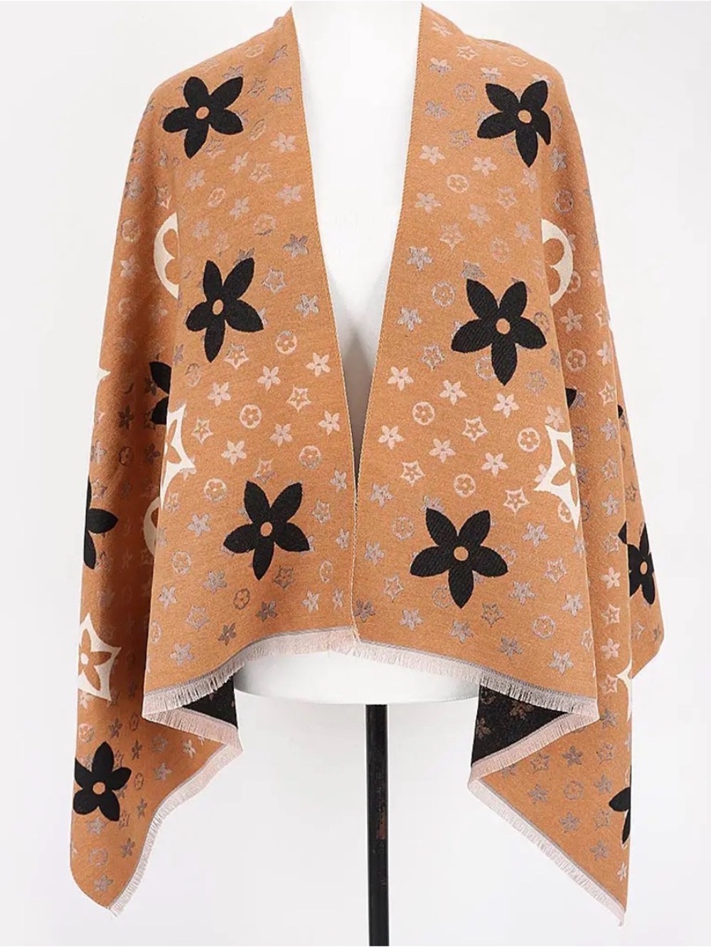 Fashion Scarf Wrap - Pink and Beige Patterned Styles - Picture 8 of 16